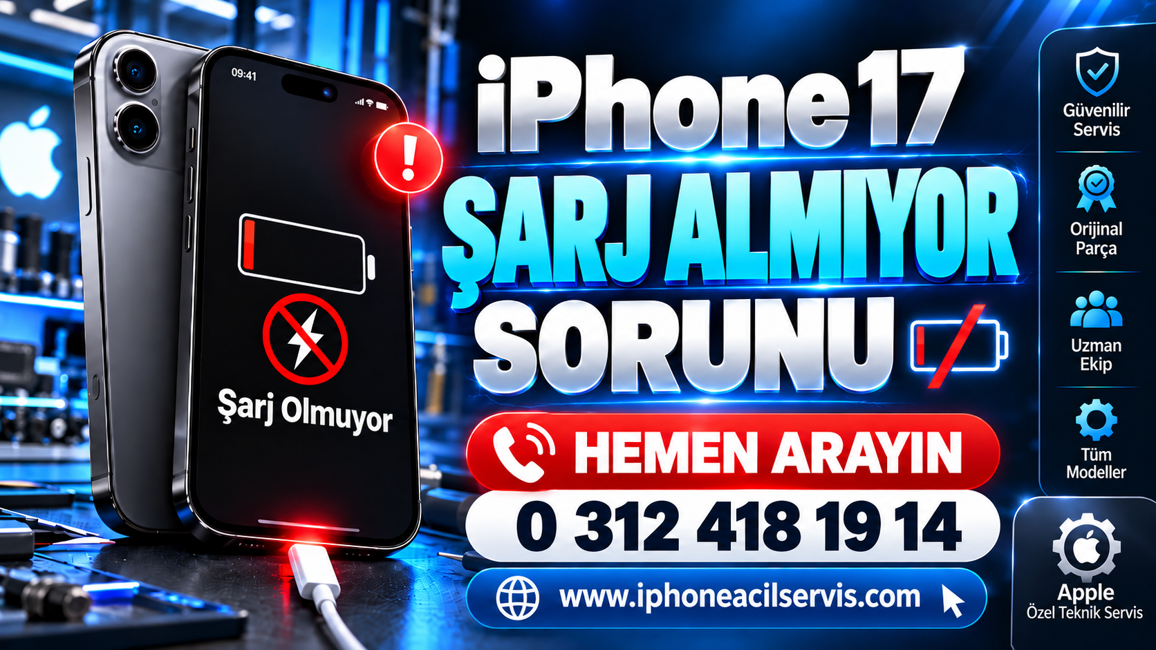 iPhone 17 Şarj Almıyor: Şarj İşareti Var Ama Dolmuyor (Kesin Çözüm)