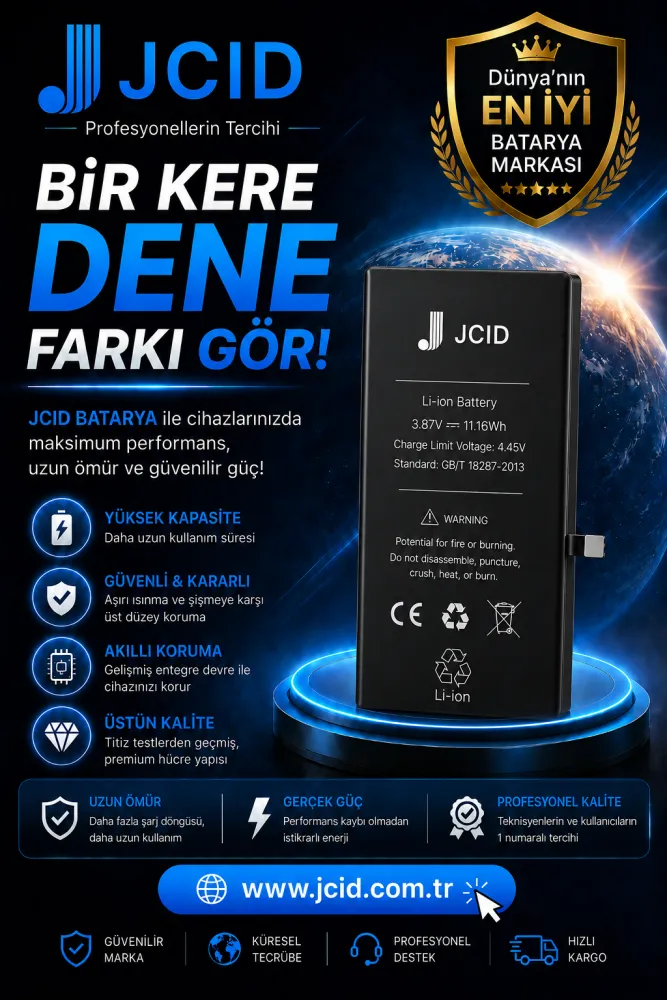 iPhone 11 Pro Max JCID Yüksek Kapasiteli Batarya (4580 mAh) USE — galeri küçük resim 2
