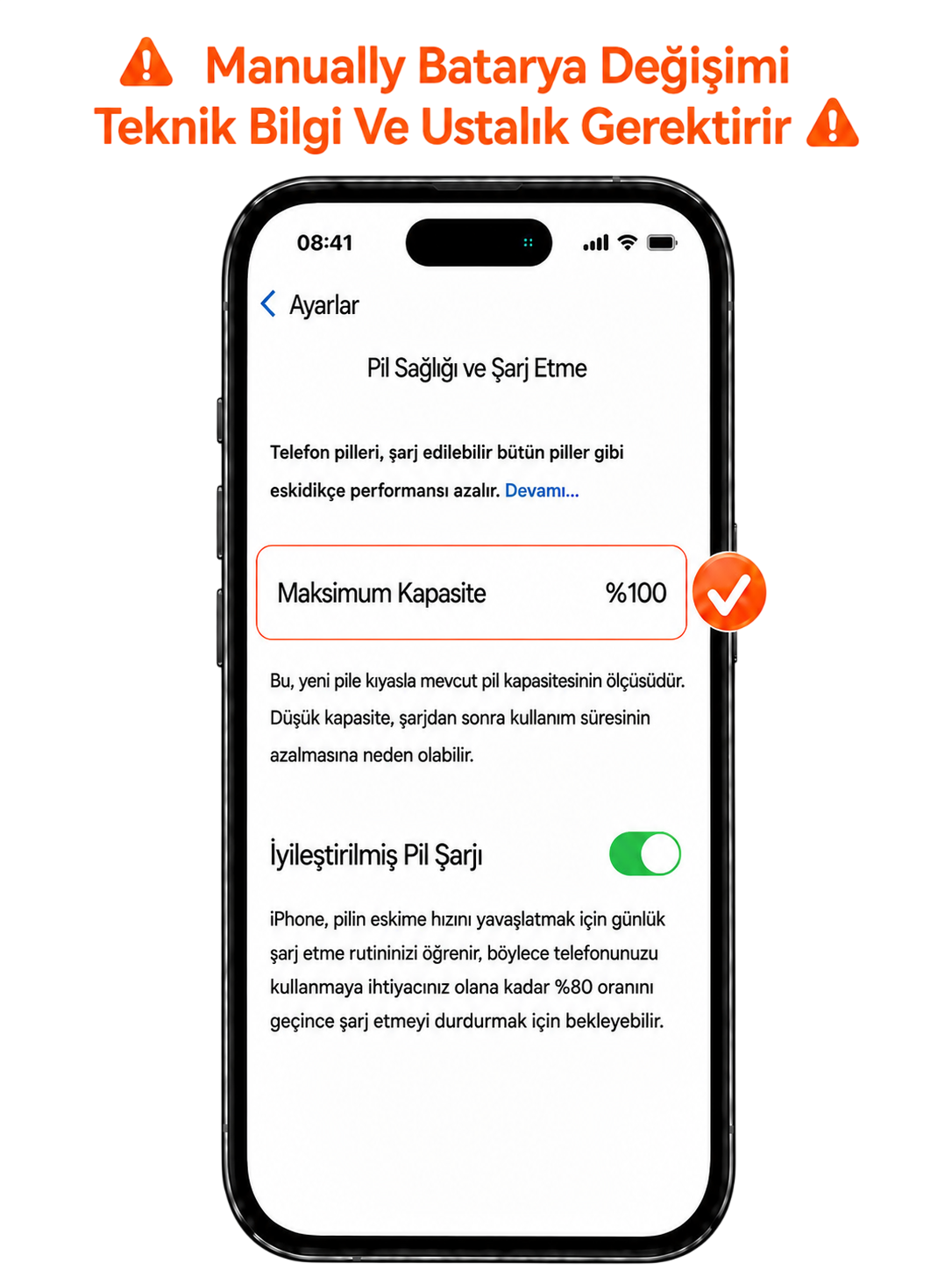 iPhone X JCID Yüksek Kapasiteli Batarya (3100 mAh) Manually — galeri küçük resim 2