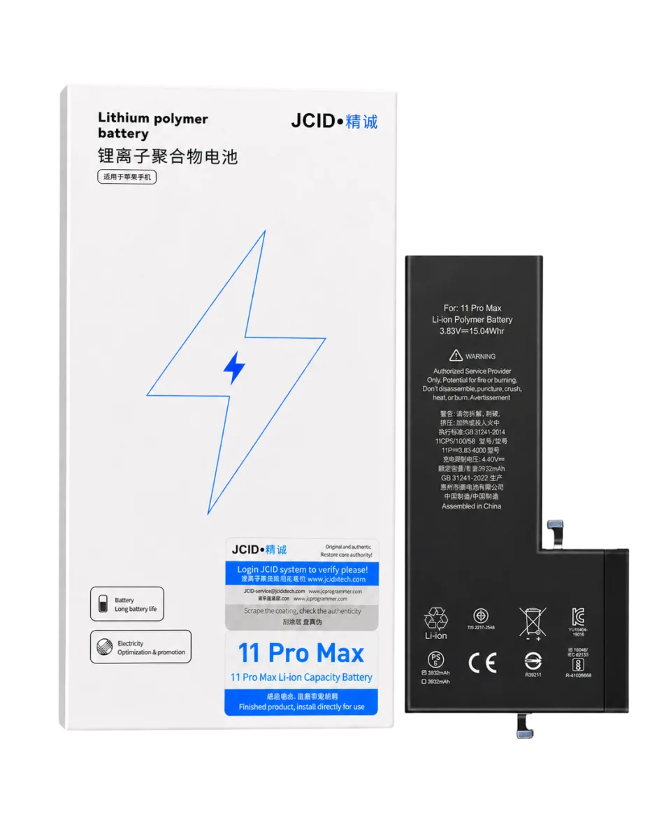 iPhone 11 Pro Max JCID Yüksek Kapasiteli Batarya (4580 mAh) USE — galeri küçük resim 1