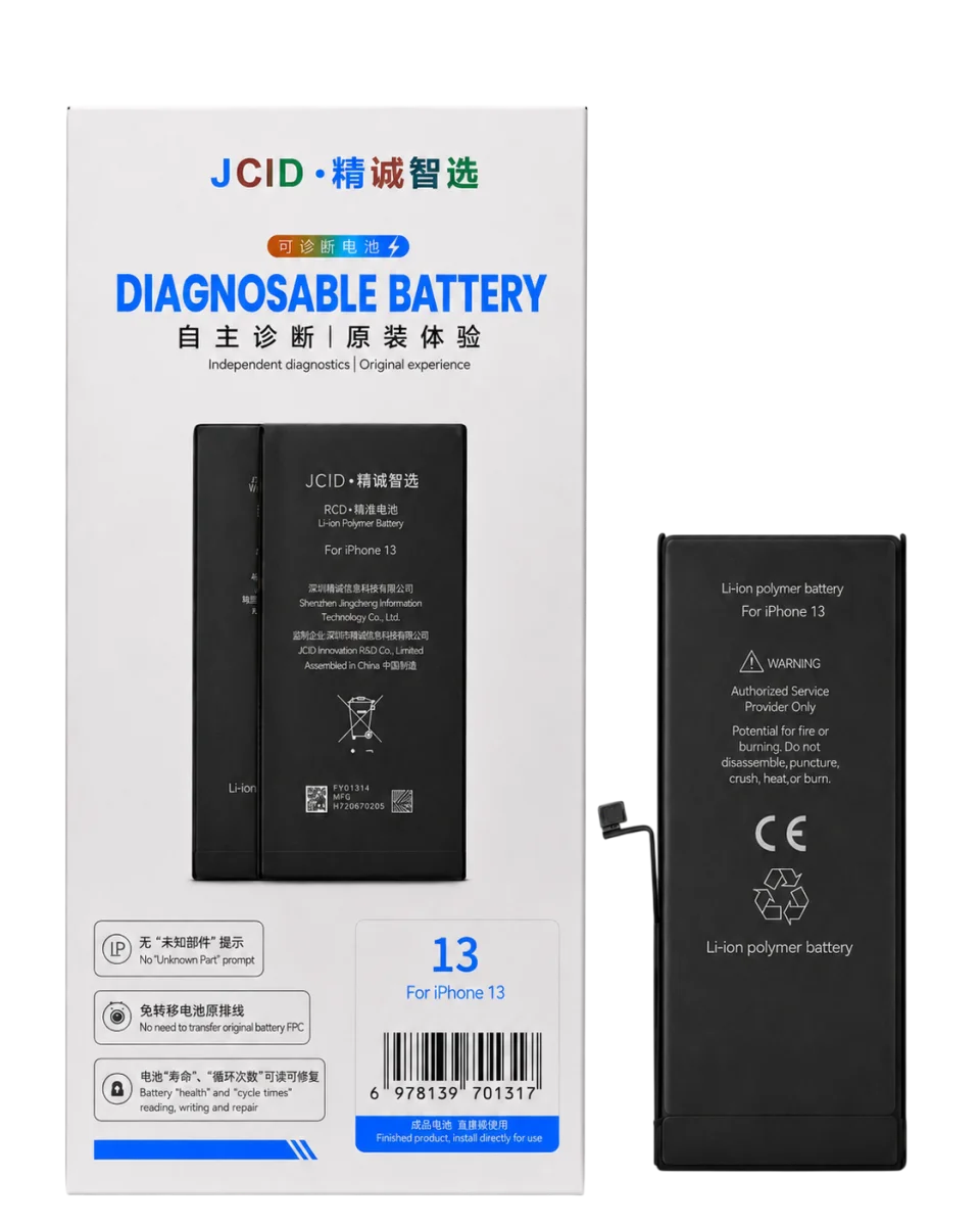 iPhone 13 JCID Yüksek Kapasiteli Batarya (3500 mAh) Diagnosable — galeri küçük resim 1