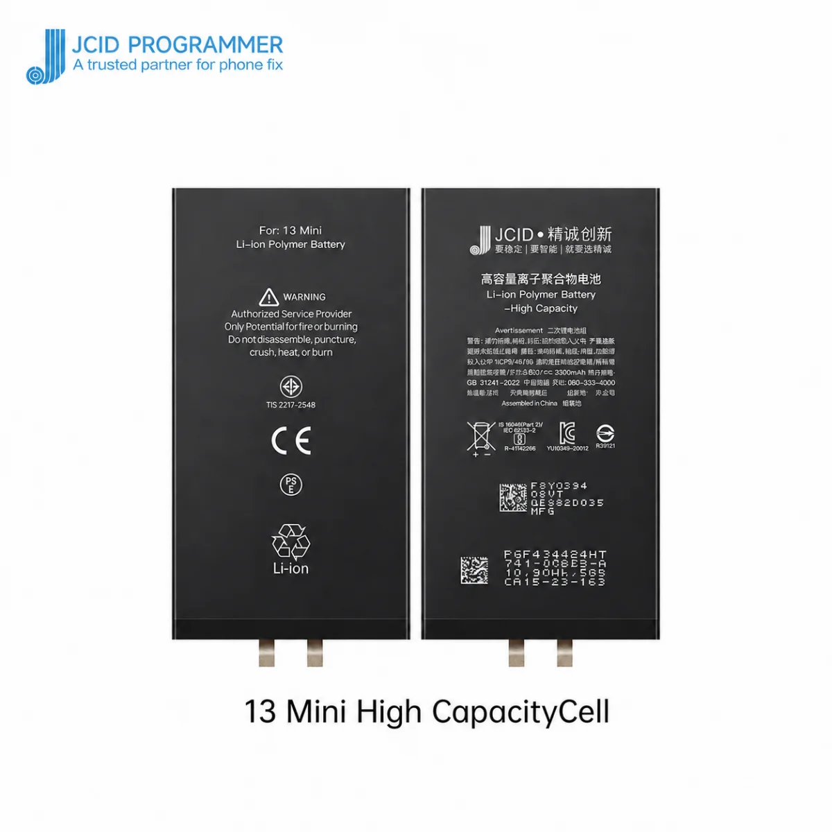 iPhone 13 mini JCID Yüksek Kapasiteli Batarya (2580 mAh) Manually — galeri küçük resim 1