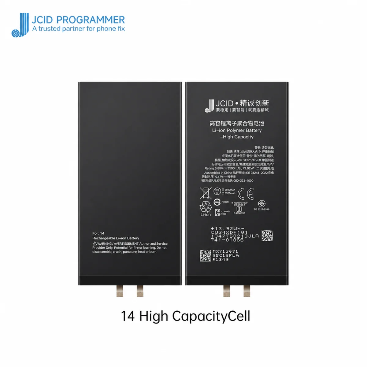 iPhone 14 JCID Yüksek Kapasiteli Batarya (3590 mAh) Manually — galeri küçük resim 1