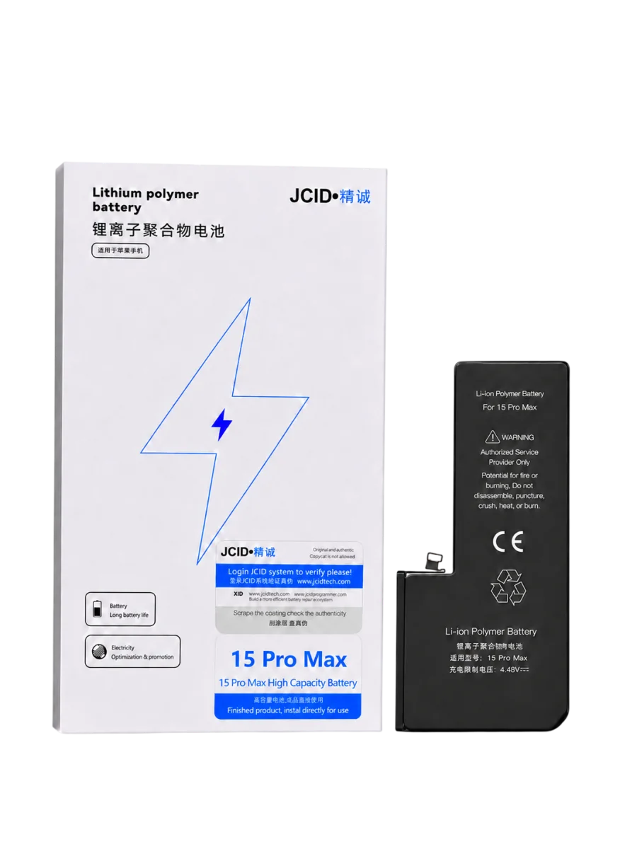 iPhone 15 Pro Max JCID Yüksek Kapasiteli Batarya (4780 mAh) USE — galeri küçük resim 1