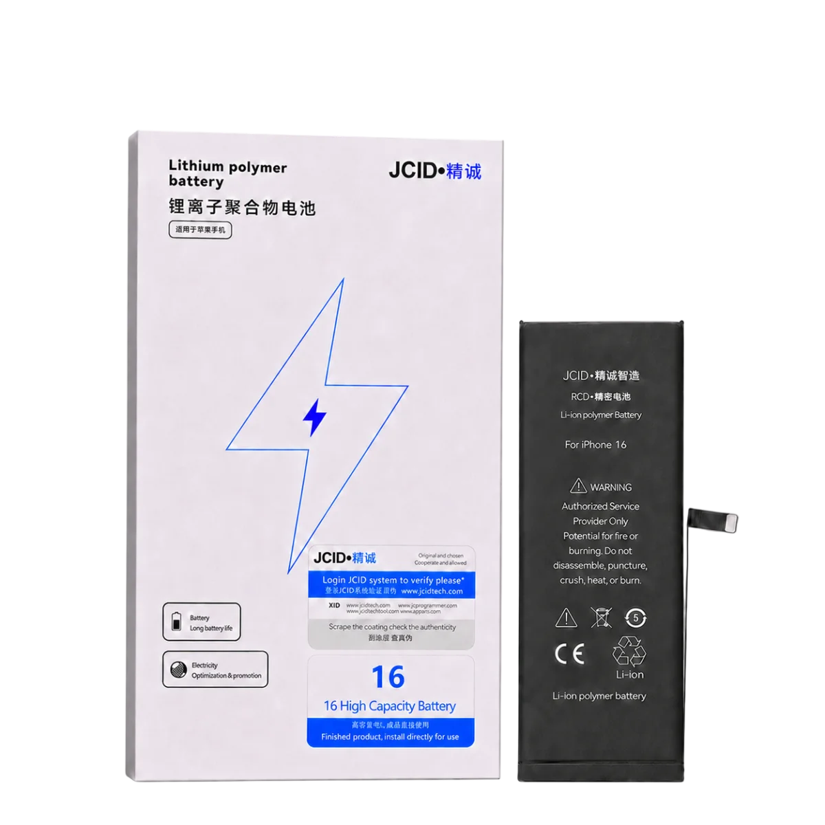 iPhone 16 JCID Yüksek Kapasiteli Batarya (3780 mAh) USE — galeri küçük resim 1