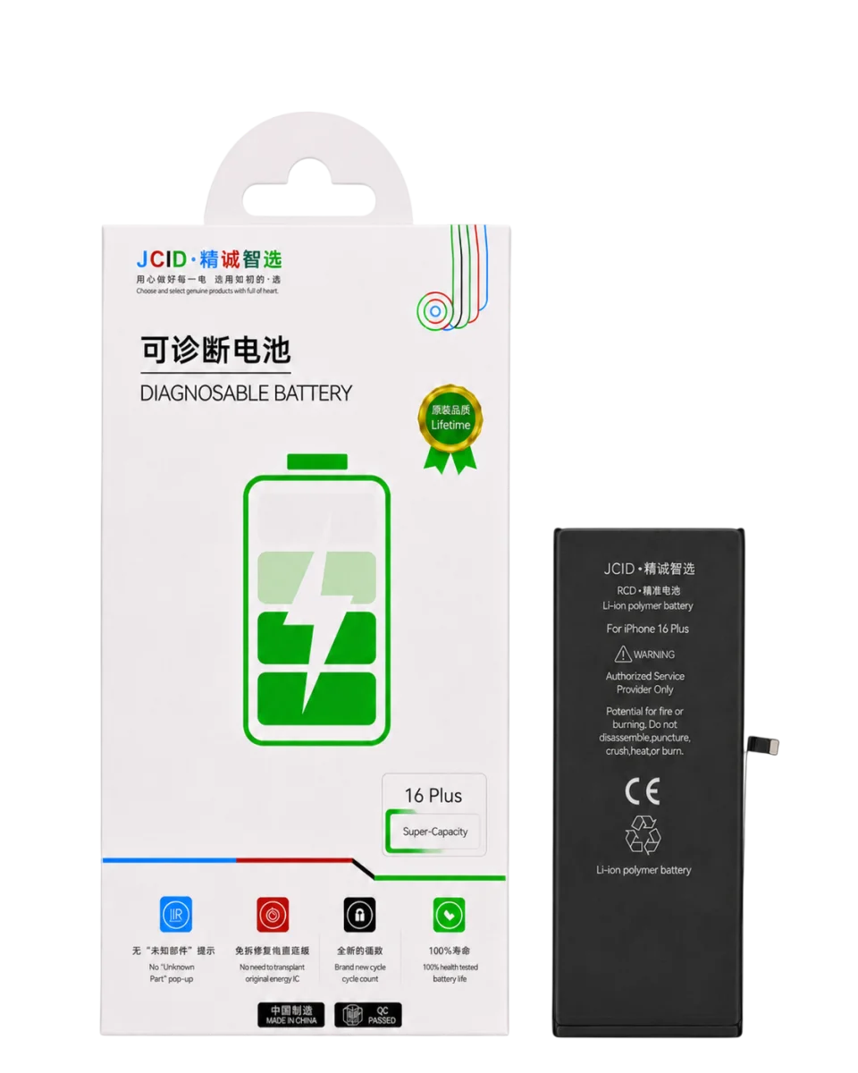 iPhone 16 Plus JCID Yüksek Kapasiteli Batarya (4674 mAh) Orijinal