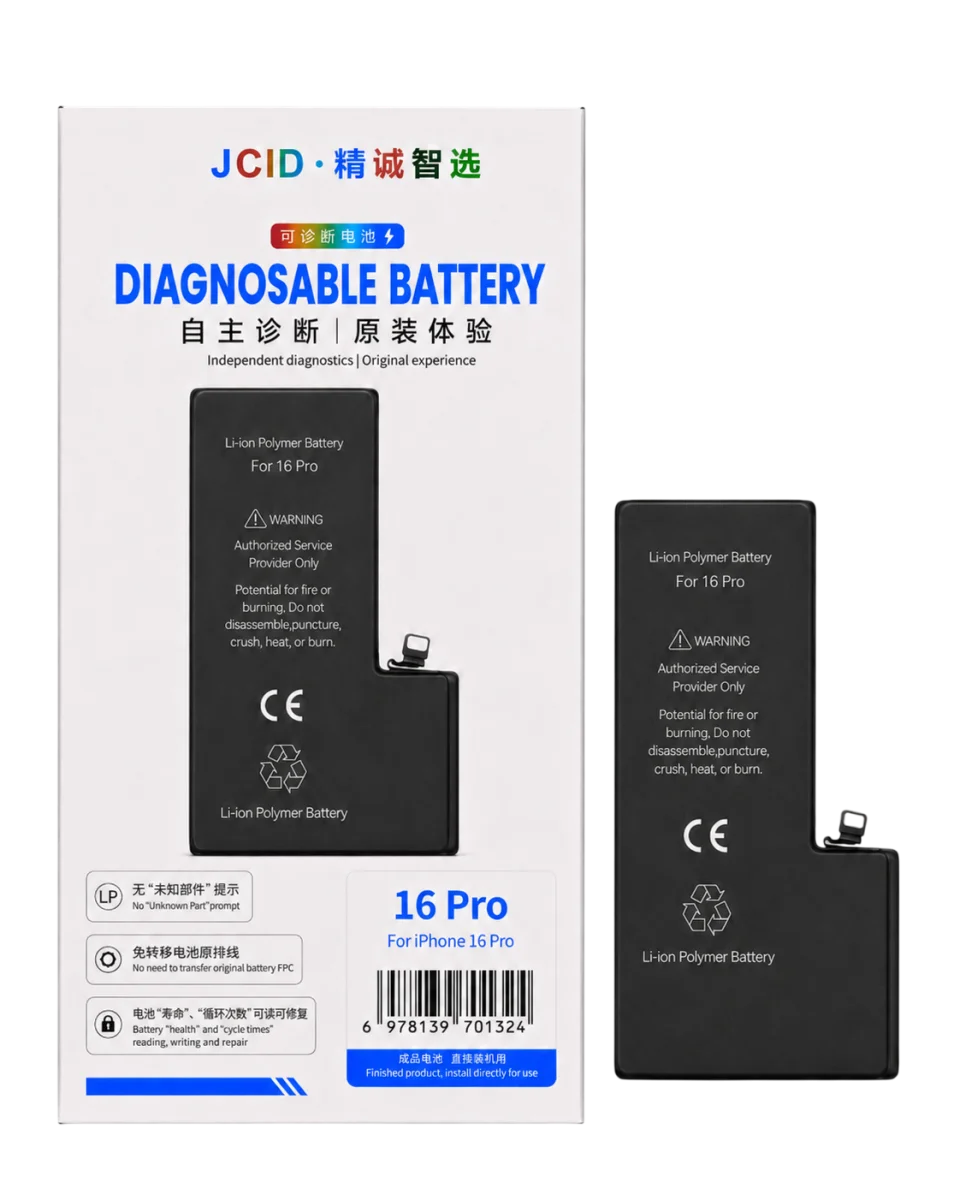 iPhone 16 Pro JCID Yüksek Kapasiteli Batarya (3582 mAh) Diagnosable