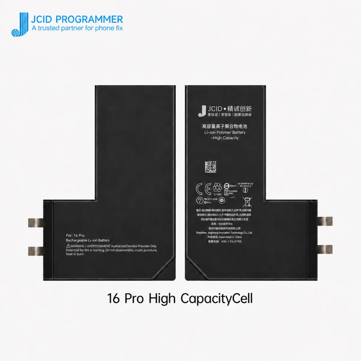 iPhone 16 Pro JCID Yüksek Kapasiteli Batarya (3582 mAh) Manually