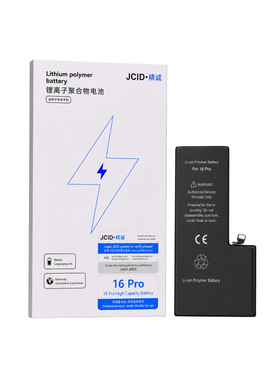iPhone 16 Pro JCID Yüksek Kapasiteli Batarya (3582 mAh) USE