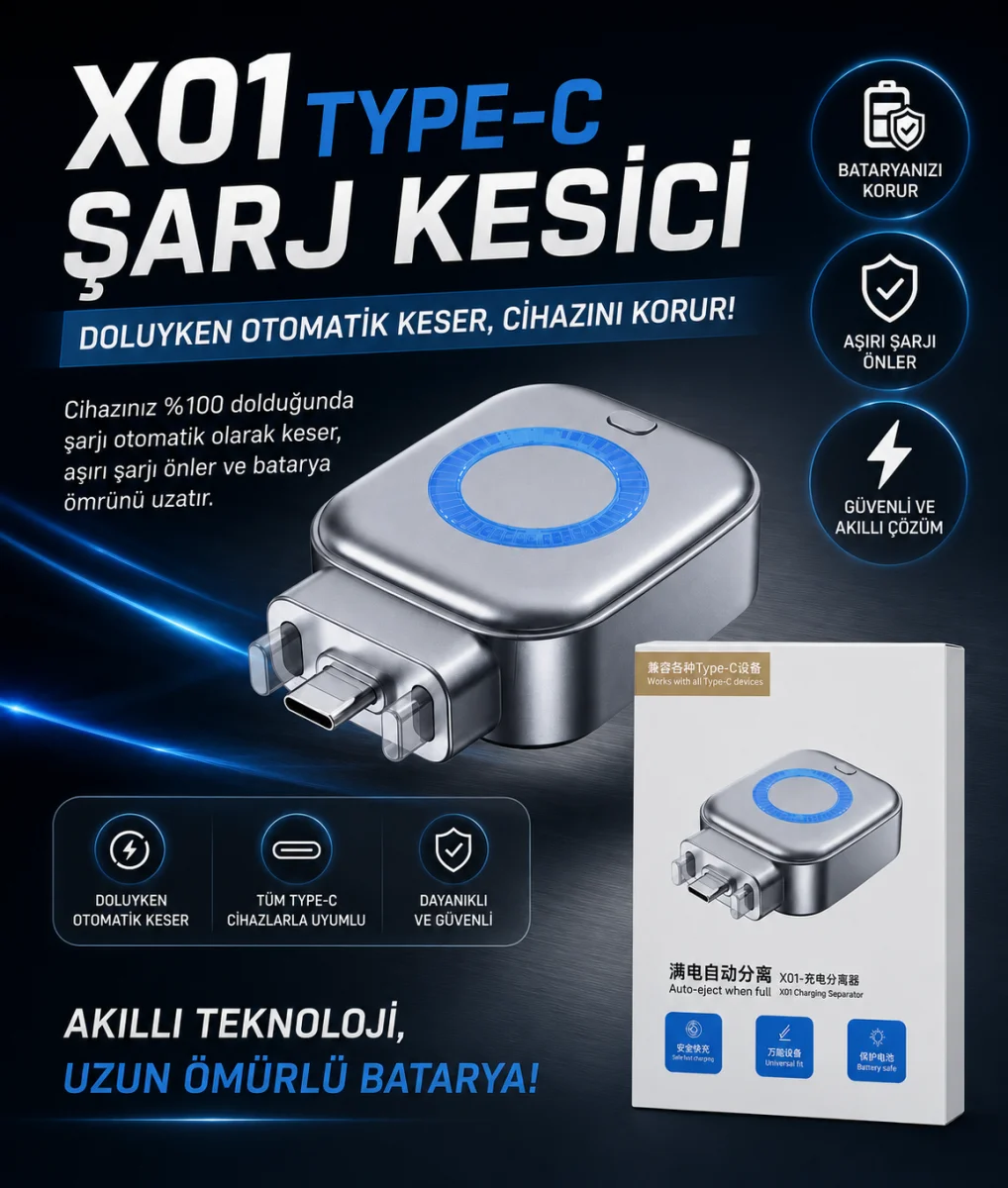 Type-C Otomatik Şarj Kesici (140W)